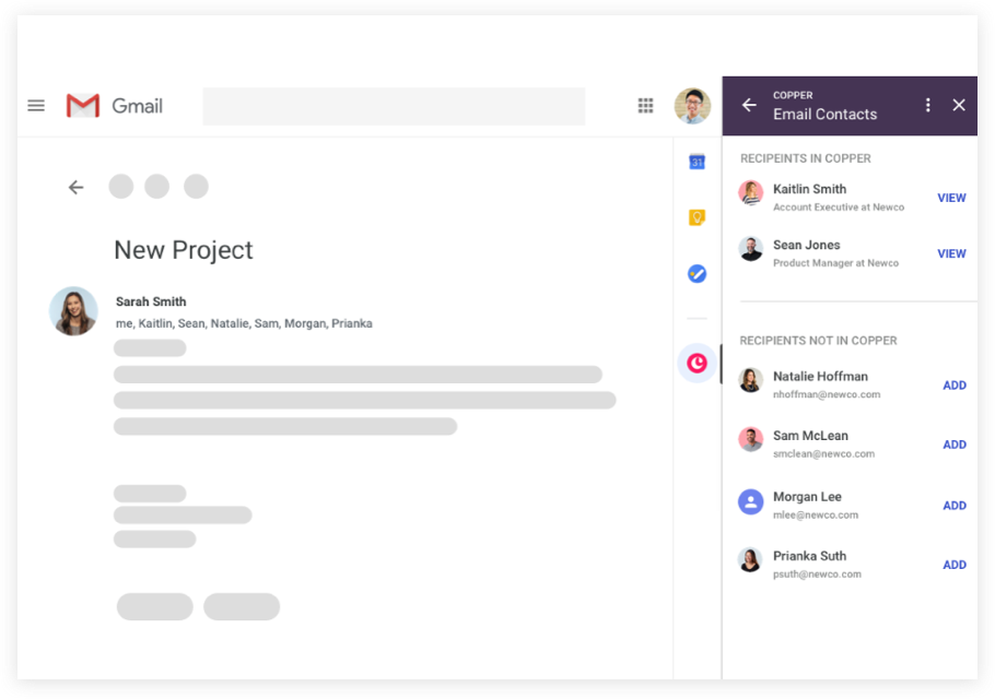 Screenshot Integration von Gmail in Google Workspace G Suite