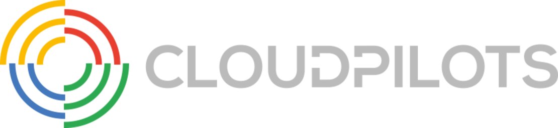 CLOUDPILOTS Logo horizontal grau bunt